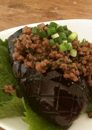 茄子の肉みそ田楽＊しそ風味-レシピのメイン写真