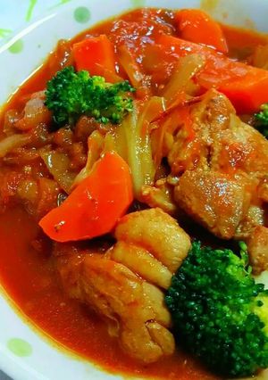 鶏のトマト煮込み-レシピのメイン写真