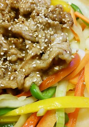 野菜炒めにニンニクショウガ焼き。-レシピのメイン写真