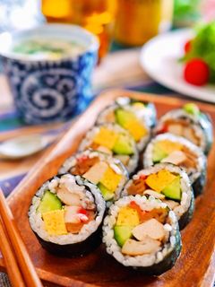 ご飯少なめヘルシー基本の巻き寿司☆恵方巻-レシピのメイン写真