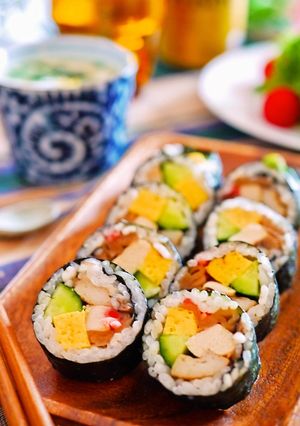 ご飯少なめヘルシー基本の巻き寿司☆恵方巻-レシピのメイン写真