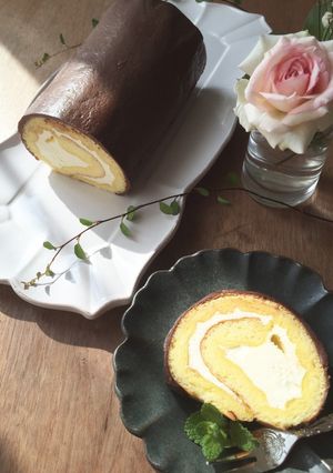 懐かしのバタークリームロール-レシピのメイン写真