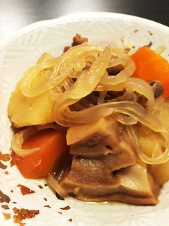 車麩と乾燥コンニャク入り甘辛肉じゃが★-レシピのメイン写真