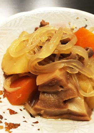 車麩と乾燥コンニャク入り甘辛肉じゃが★-レシピのメイン写真