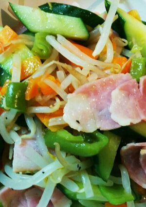 きゅうりとベーコンの野菜消費炒め-レシピのメイン写真
