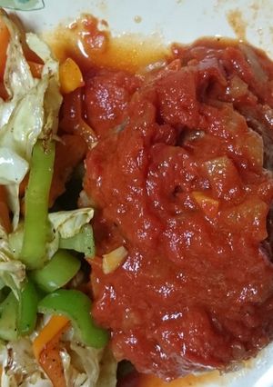 トマトソース ハンバーグ-レシピのメイン写真