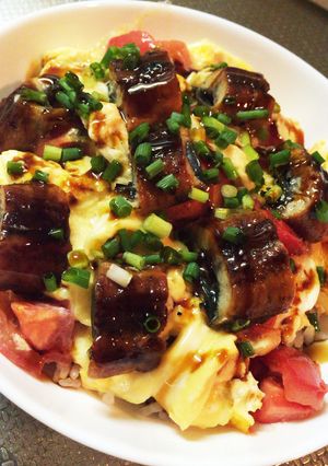夏バテ防止　あっさりうなトマ丼-レシピのメイン写真