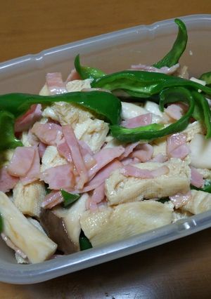 冷凍豆腐とピーマン、ベーコン炒め-レシピのメイン写真