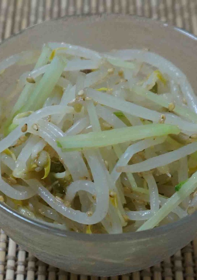 もやしと水菜の茎の和え物-レシピのメイン写真