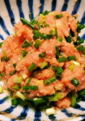 まぐろのタタキでなめろう-レシピのメイン写真