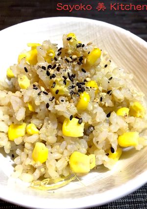 トウモロコシとじゃこの玄米炊き込みご飯-レシピのメイン写真