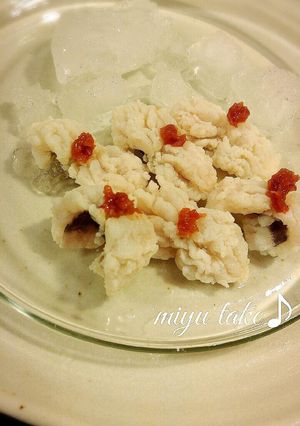 鱧の湯引き♪梅肉で♡-レシピのメイン写真
