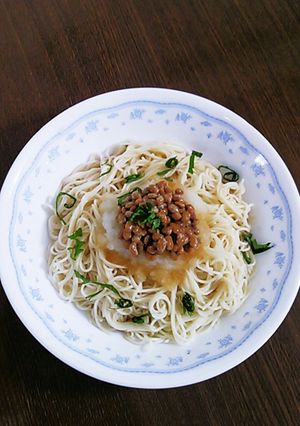 大根おろし納豆、素麺♪-レシピのメイン写真