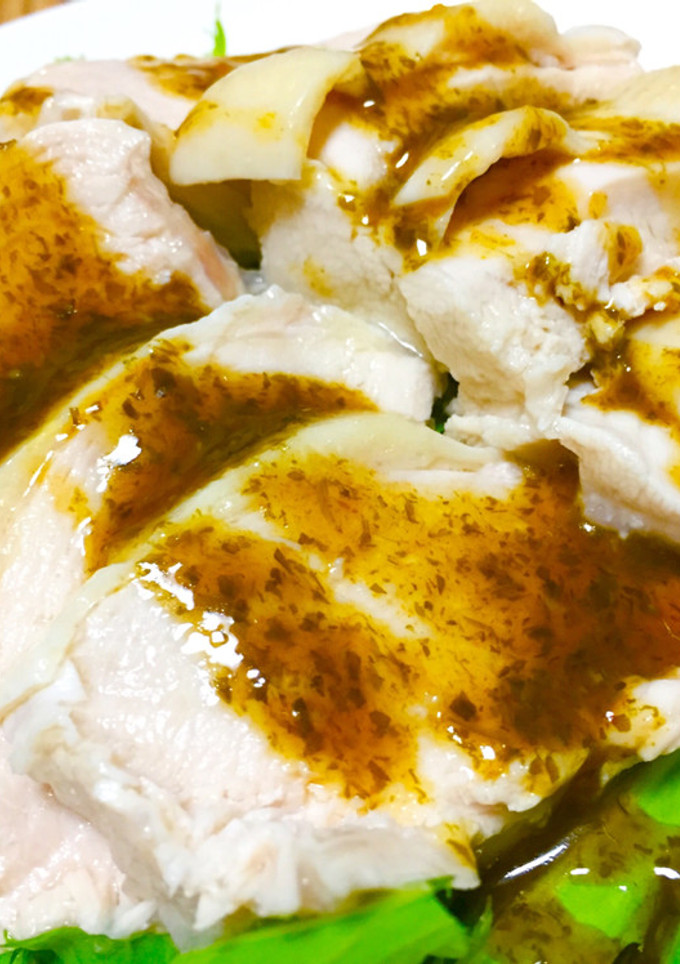 しっとり蒸し鶏のパクチーソースがけ-レシピのメイン写真