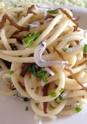 釜揚げしらすと塩もずくの磯パスタ-レシピのメイン写真