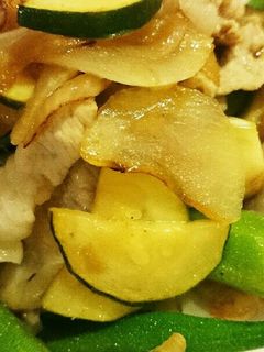夏野菜の梅肉炒め-レシピのメイン写真
