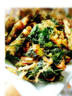 野菜たっぷりモロヘイヤと豚バラのかき揚げ-レシピのメイン写真