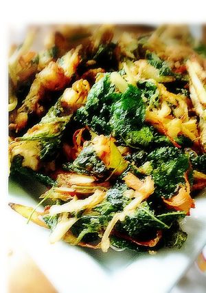 野菜たっぷりモロヘイヤと豚バラのかき揚げ-レシピのメイン写真