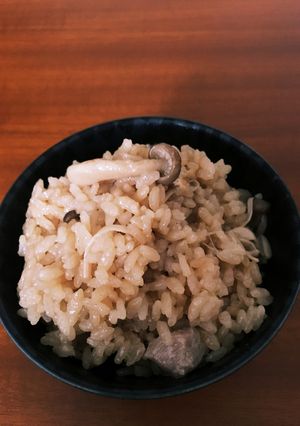 キノコと鶏肉の炊き込み-レシピのメイン写真