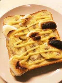 マシュマロバナナトースト-レシピのメイン写真