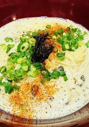 海苔の佃煮と豆乳まろやか和風スープパスタ-レシピのメイン写真