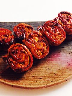 人気の油揚げつくね巻きにだし-レシピのメイン写真