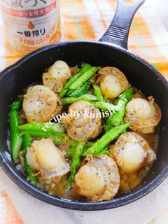 ホタテのガーリックバター醤油炒め焼き♪-レシピのメイン写真