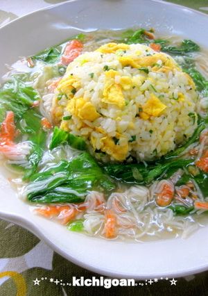 レタスかにかまあんかけ炒飯-レシピのメイン写真