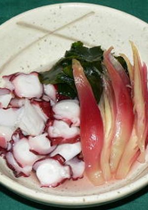 ミョウガの即席甘酢漬けとタコの酢のもの-レシピのメイン写真