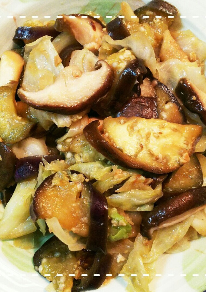 簡単！きゃべつとなすとしいたけの味噌炒め-レシピのメイン写真