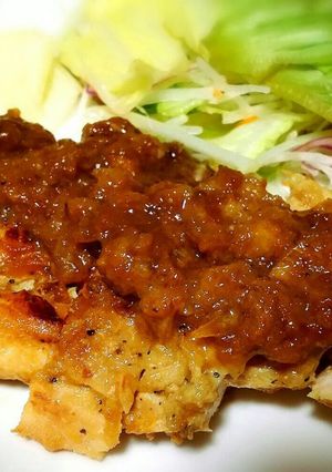 柔らか♪鶏むね肉のおろし玉ねぎステーキ-レシピのメイン写真