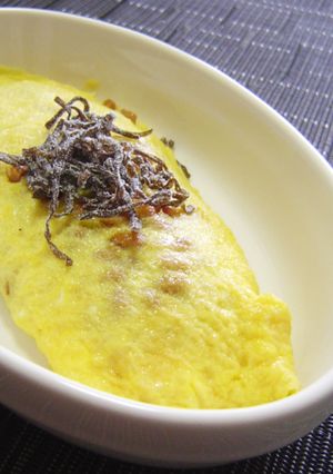 納豆オムレツ★塩昆布のせ-レシピのメイン写真