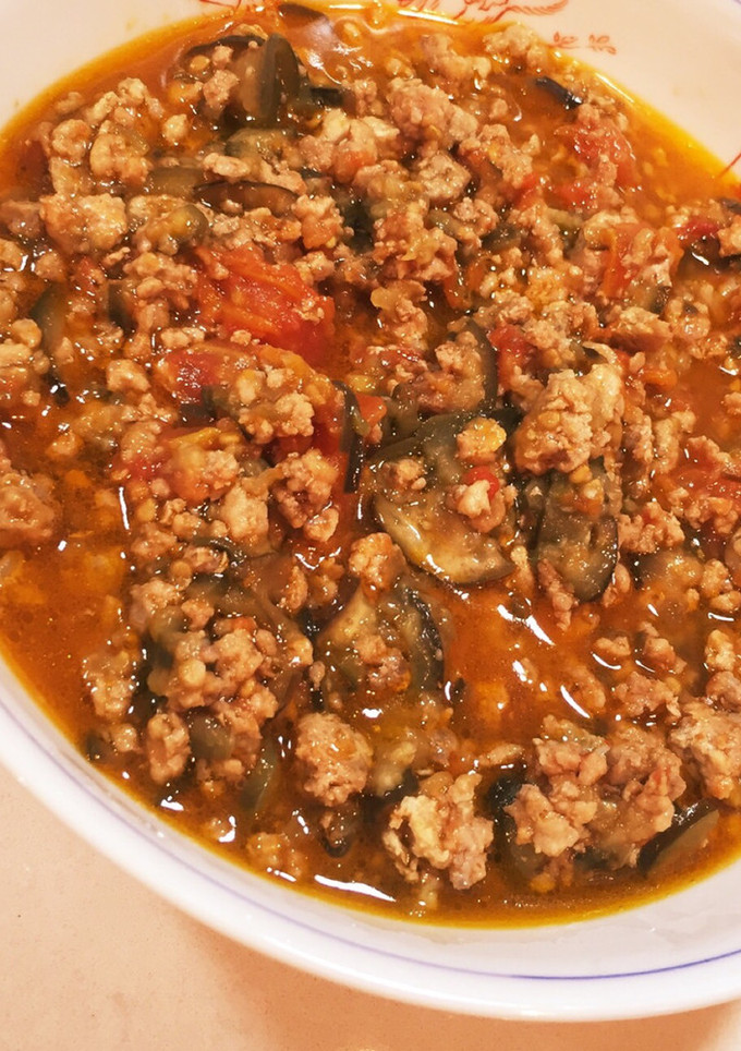 時短簡単!ナスとミンチとトマトの炒め煮物-レシピのメイン写真
