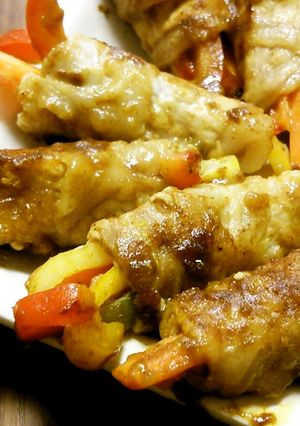 肉巻きピーマン、カレービネガー味。-レシピのメイン写真