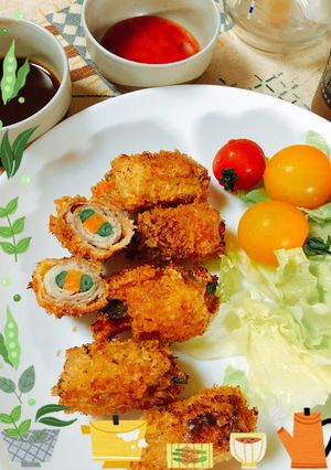 豚バラの野菜巻き☆フライ-レシピのメイン写真