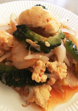 簡単！ゴーヤーキムチ鶏肉チャンプルー-レシピのメイン写真