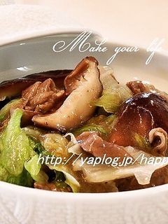 乾しいたけ&牛肉☆あんかけご飯-レシピのメイン写真