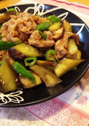 ご飯がススム♡ナスと豚肉の甘味噌炒め-レシピのメイン写真
