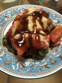 大葉 大量消費 しそトマトチーズお好み焼-レシピのメイン写真