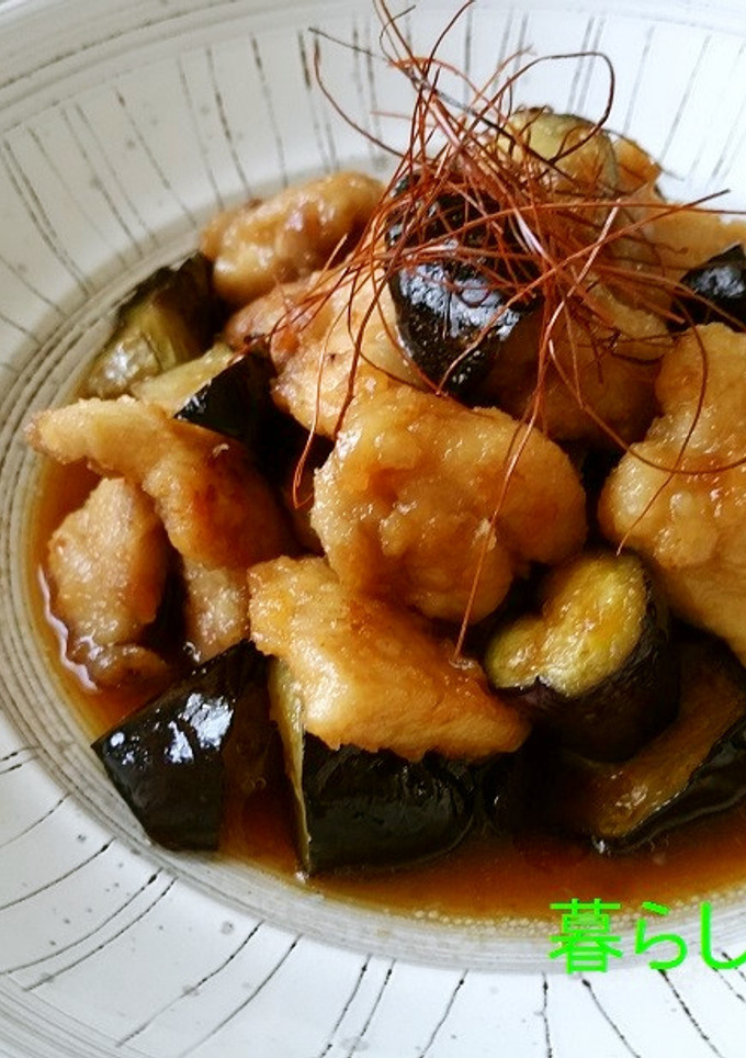 茄子と鶏肉の揚げ漬け-レシピのメイン写真