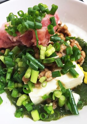 マグロ納豆豆腐メカブヘルシー-レシピのメイン写真