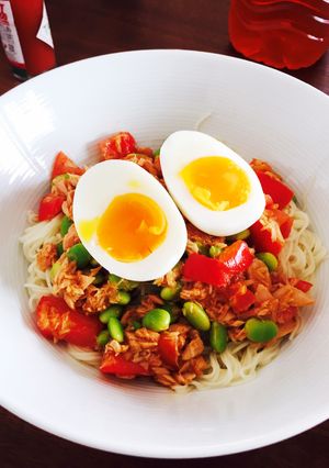 アジアンそうめん(タコライスアレンジ)-レシピのメイン写真