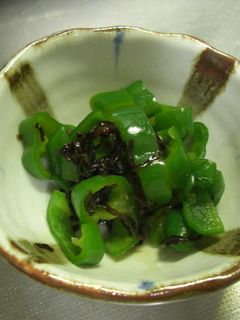 ピーマンの塩昆布和え-レシピのメイン写真