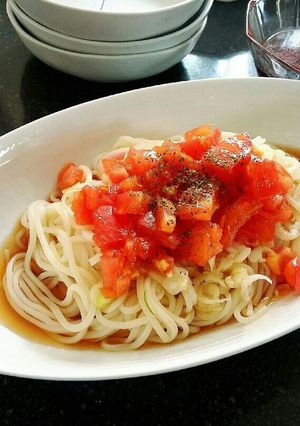 トマトとささみの冷製ピリ辛麺-レシピのメイン写真