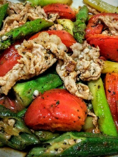 おくらと豚こま肉のポン酢炒めイタリアン風-レシピのメイン写真