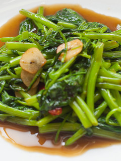 かんたん調理 空芯菜のニンニク油炒め-レシピのメイン写真