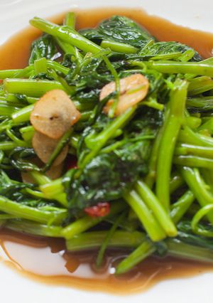 かんたん調理 空芯菜のニンニク油炒め-レシピのメイン写真