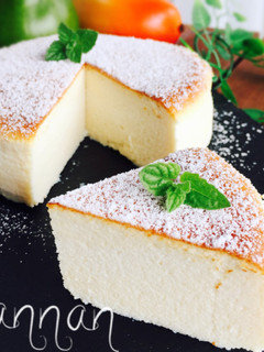 水切りヨーグルトでスフレチーズケーキ風♡-レシピのメイン写真