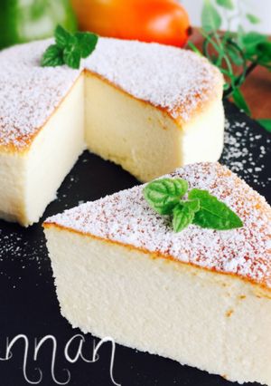 水切りヨーグルトでスフレチーズケーキ風♡-レシピのメイン写真