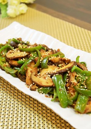 超簡単♡椎茸とピーマンの醤油マヨ炒め♪-レシピのメイン写真